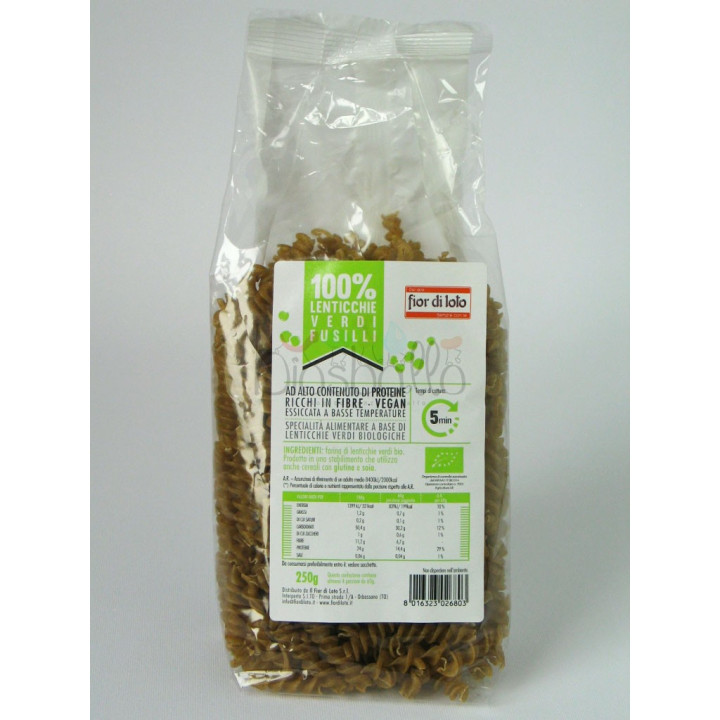 Fusilli di lenticchie verdi 250g