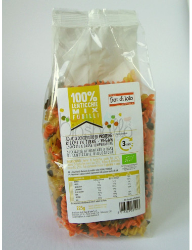Fusilli di lenticchie mix bio 225g