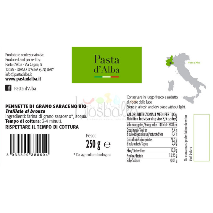 Pennette di grano saraceno 250g