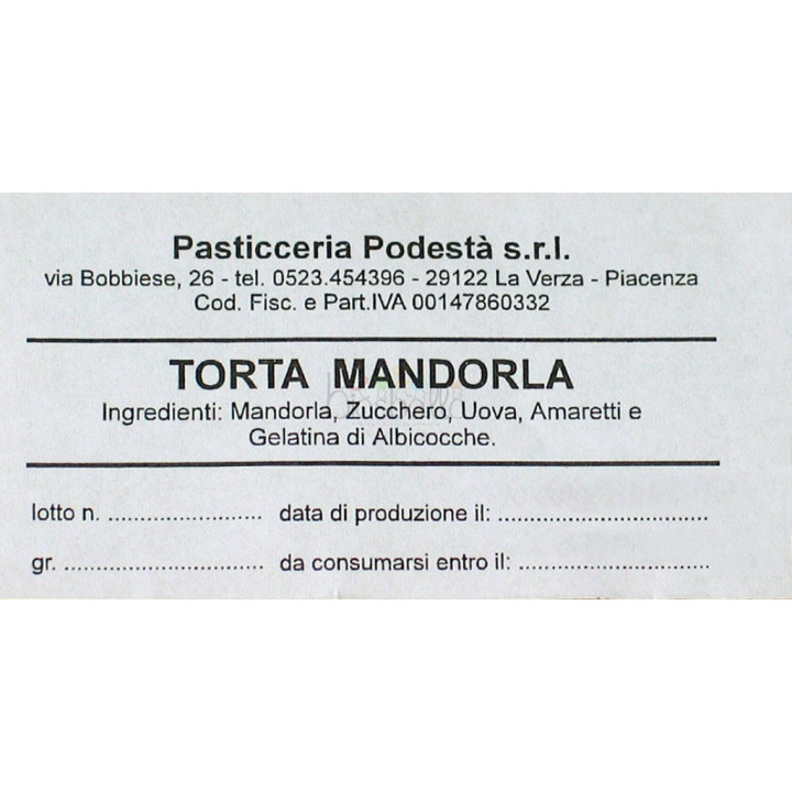 Torta di mandorle 600g