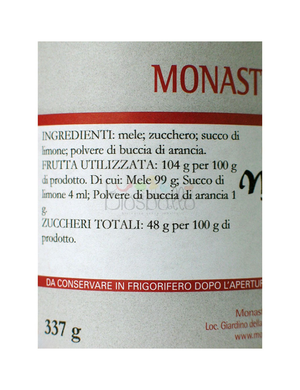 Confettura extra di mele e aroma di arancia 330g