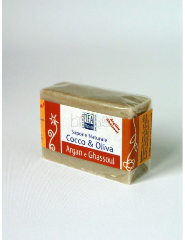 Sapone all'argilla Ghassoul e olio di Argan 100g