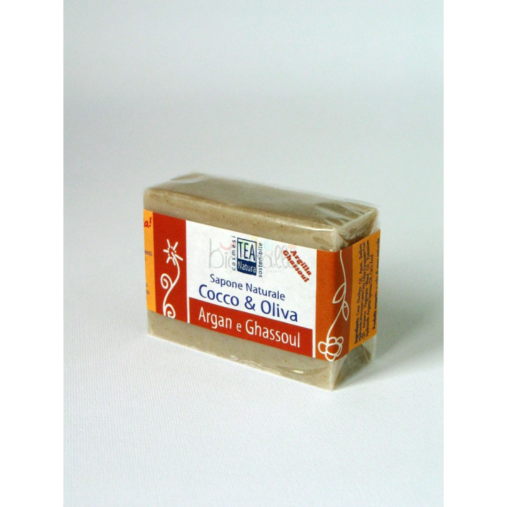 Sapone all'argilla Ghassoul e olio di Argan 100g