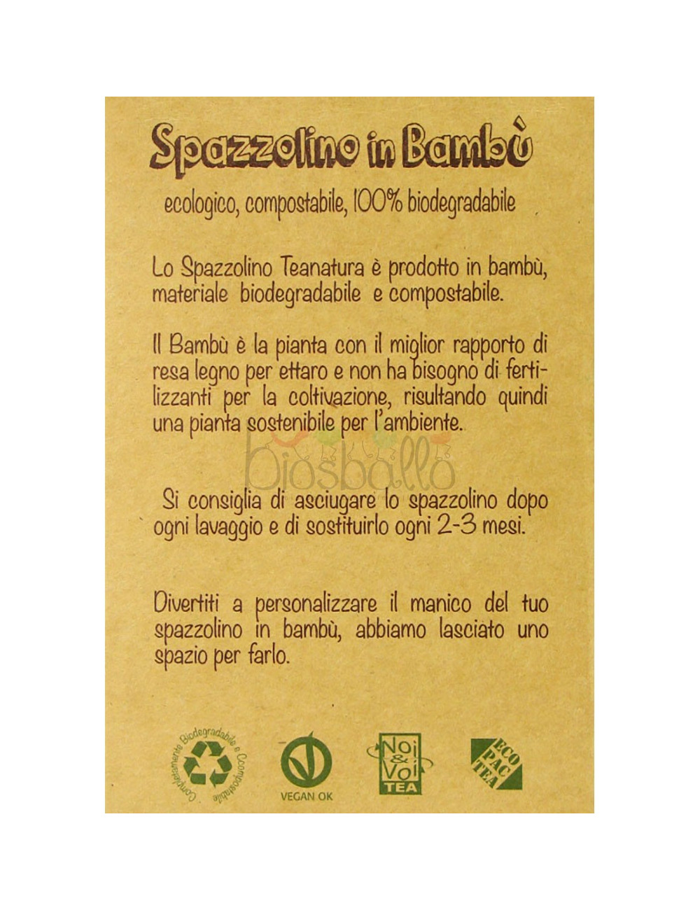 Spazzolino denti di bambù per Adulti