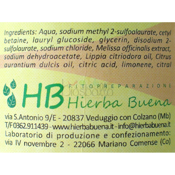 Shampoo doccia alla melissa 1ltl