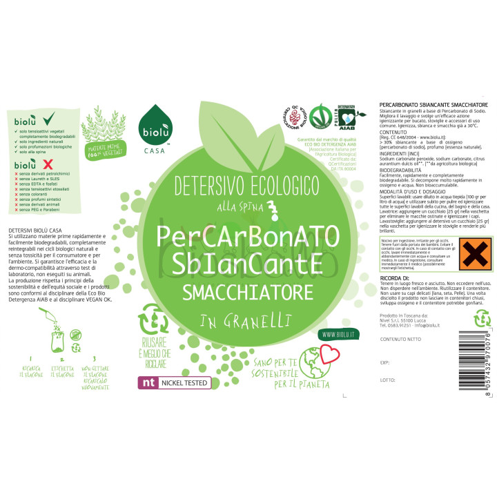 Percarbonato sbiancante 1kg