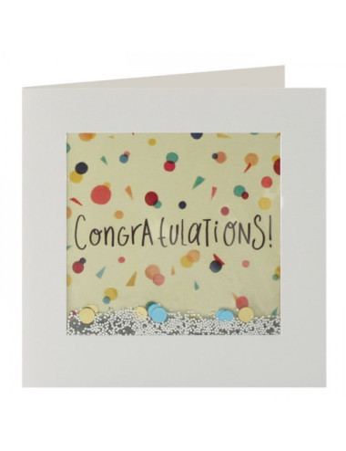 Biglietto d'Auguri con brillantini - Congratulazioni!