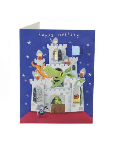 Biglietto d'Auguri - Il Castello e il  Drago