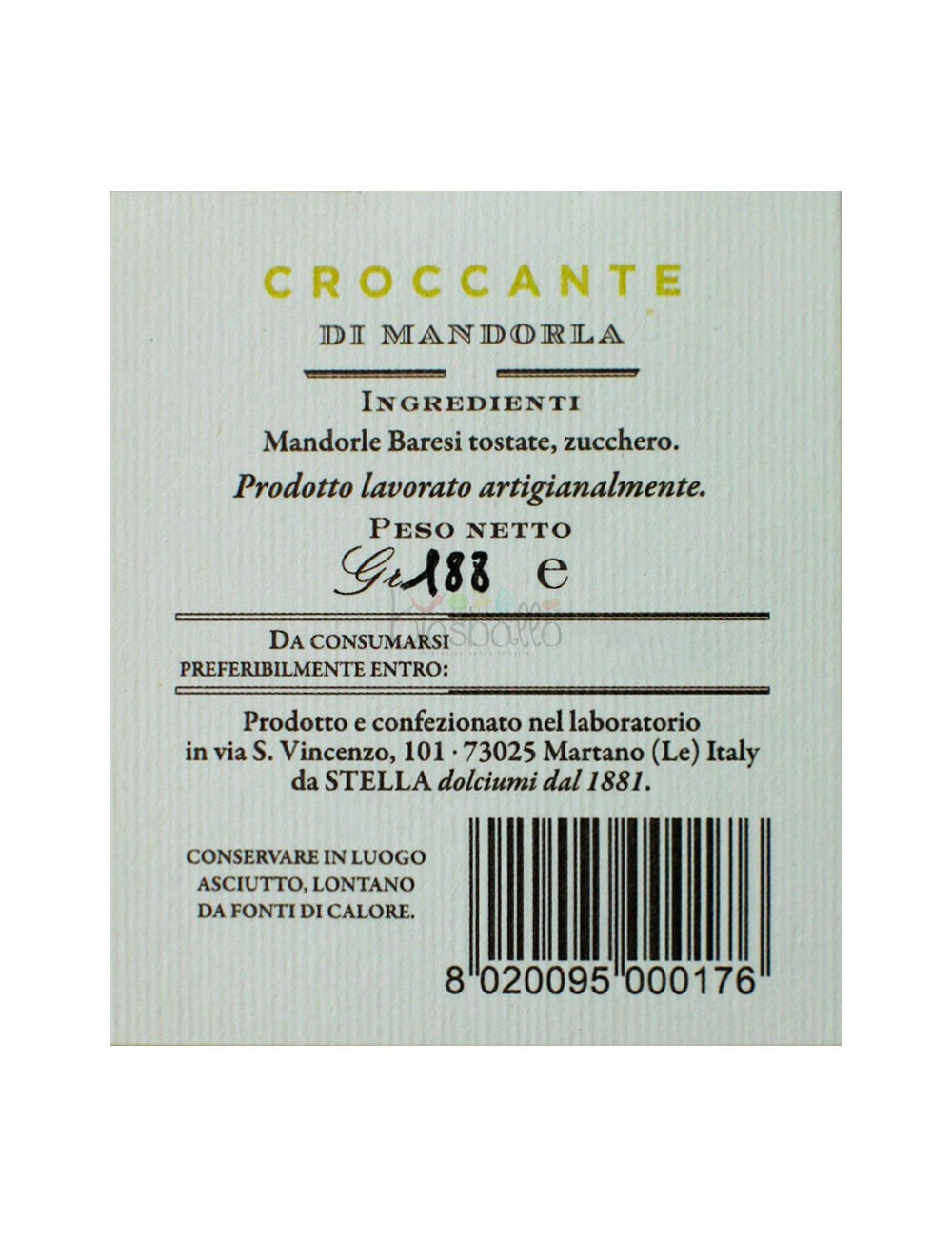Croccante di mandorle sgusciate 140g