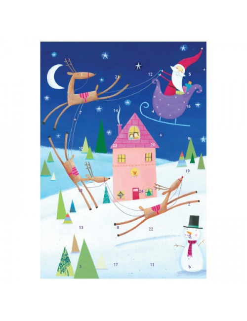 Calendario dell'Avvento - Babbo Natale e la slitta