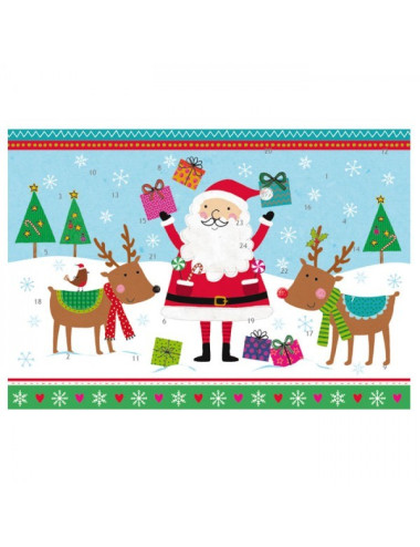Calendario dell'Avvento - Babbo Natale e le renne