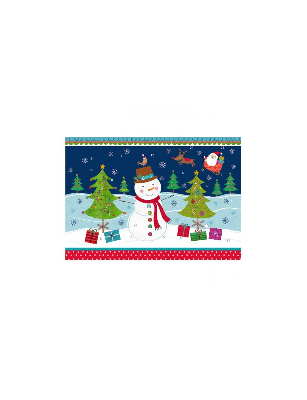 Calendario dell'Avvento - pupazzo di neve