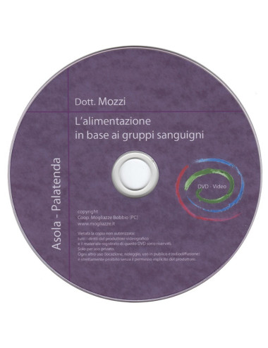 DVD Dottor Mozzi L'alimentazione in base ai gruppi sanguigni