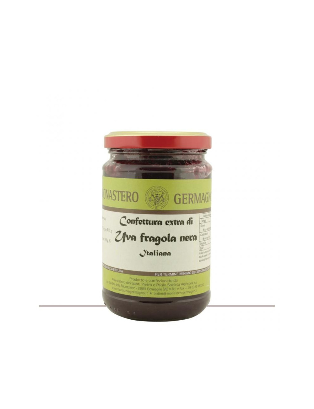 Confettura di Uva fragola nera 330g