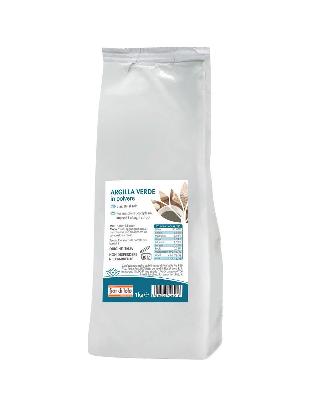 Argilla verde in polvere 1kg