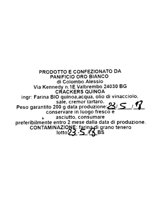 Crackers di Quinoa 200g