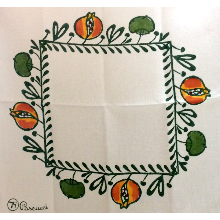 Tovaglietta Canovaccio 100% lino Melograno Pascucci 65x65