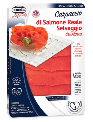 Carpaccio di Salmone Reale crudo 100g