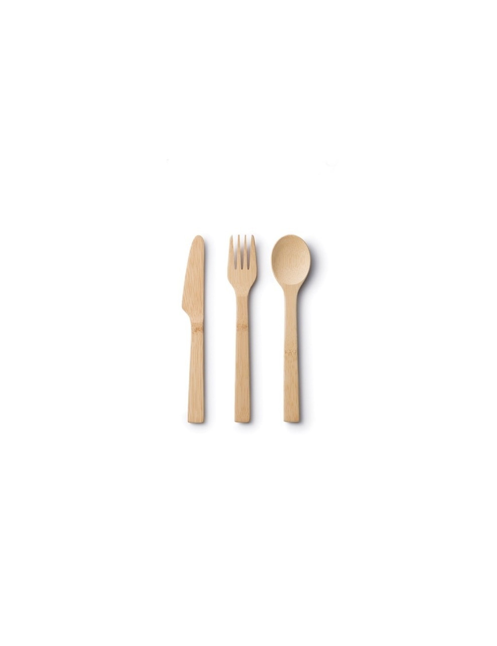 Set Coltello, Forchetta e Cucchiaio in bambù