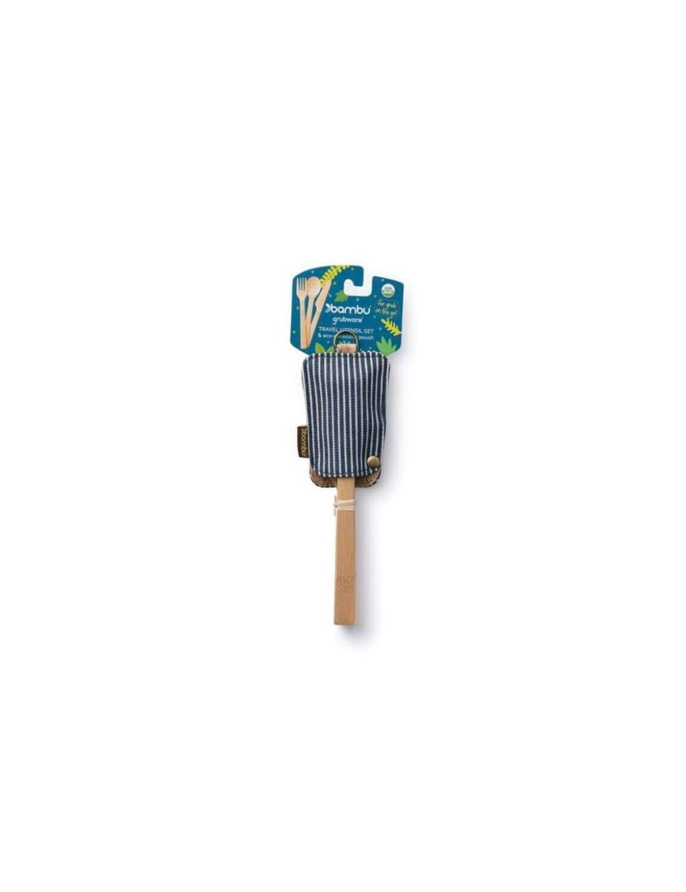Set di utensili da viaggio con custodia in cotone biologico
