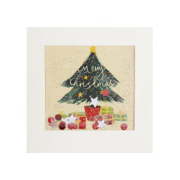 Biglietto d'Auguri con brillantini - Albero di Natale