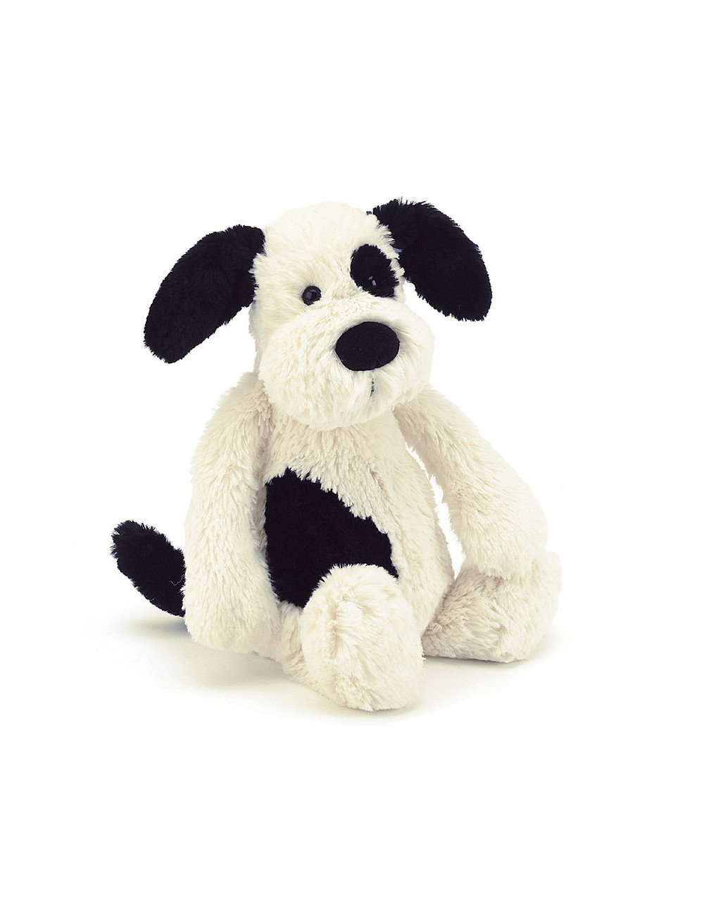 Bashful Black & Cream Puppy Peluche Jellycat 18x9x8cm