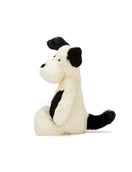 Bashful Black & Cream Puppy Peluche Jellycat 18x9x8cm