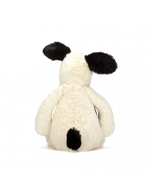 Bashful Black & Cream Puppy Peluche Jellycat 18x9x8cm