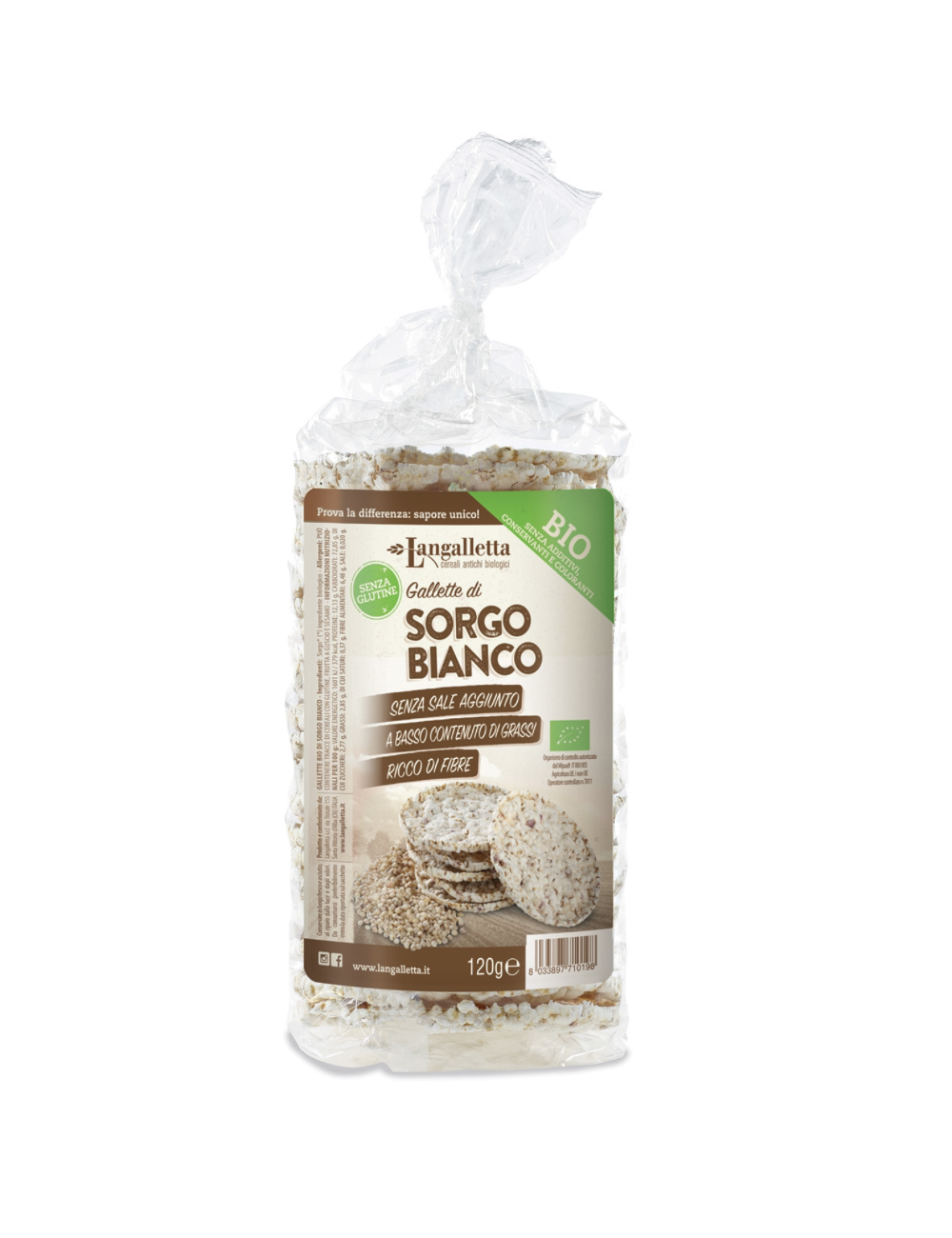 Gallette di  sorgo bianco 100% 120g