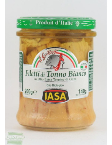 Filetti di Tonno Bianco all'olio di oliva biologico 200g