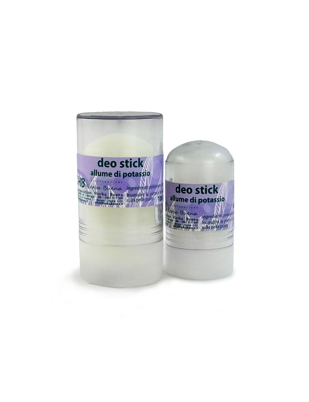 Pietra deodorante allume di potassio con stick 60g