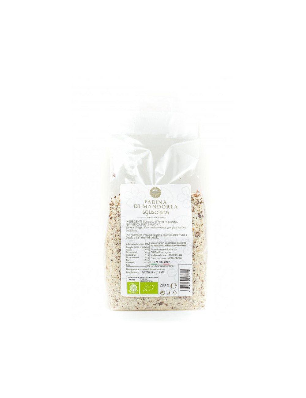 Farina di mandorla sgusciata 200g