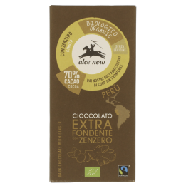 Cioccolato fondente con zenzero AlceNero 50g