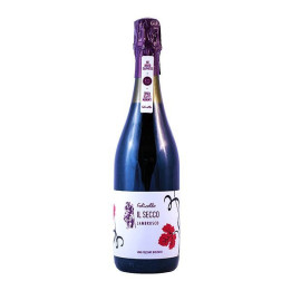 Vino rosso Lambrusco Grasparossa IGT secco senza solfiti 75cl