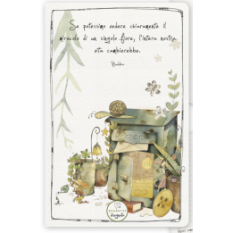 Quaderno 'Un Fiore' 10x15 cm di carta ecologica con illustrazioni