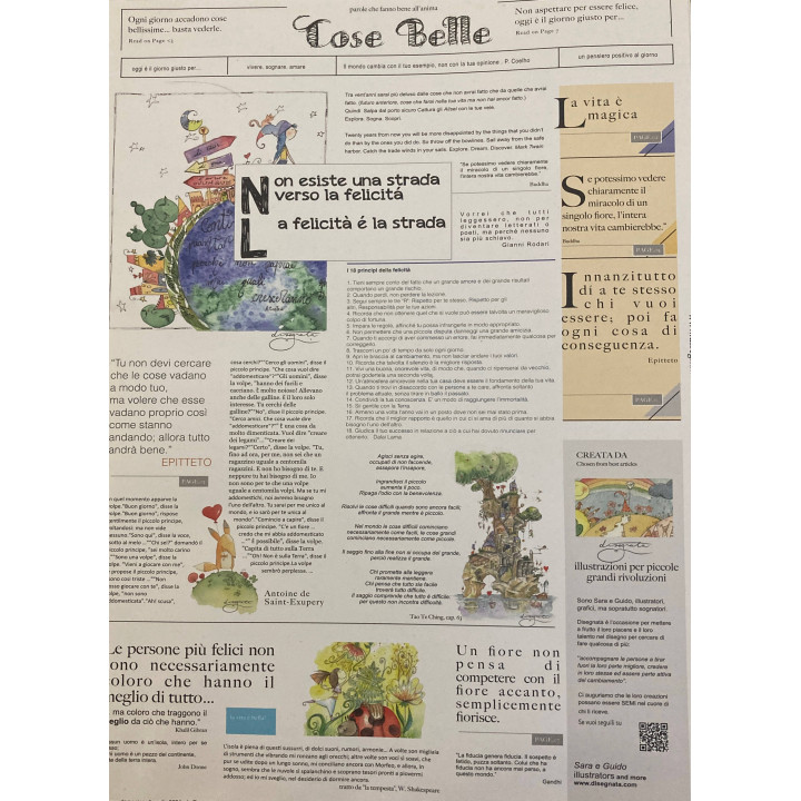Carta da regalo con illustrazioni 'Cose belle' 70x100