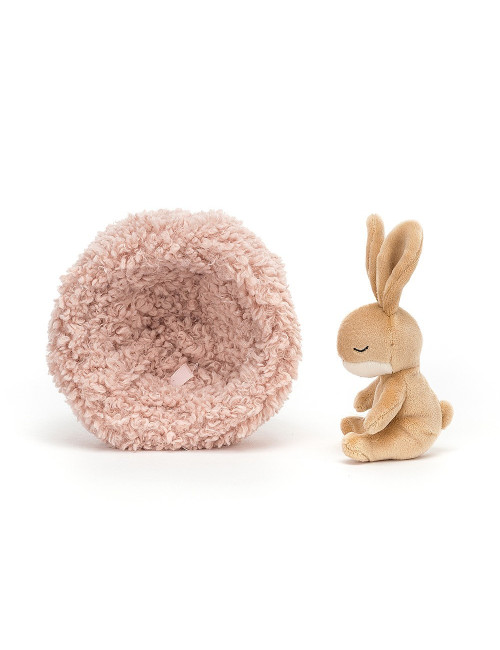 Coniglietto nanna peluche 12x12cm