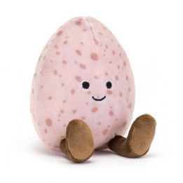 Uovo rosa squisito peluche 10x6cm