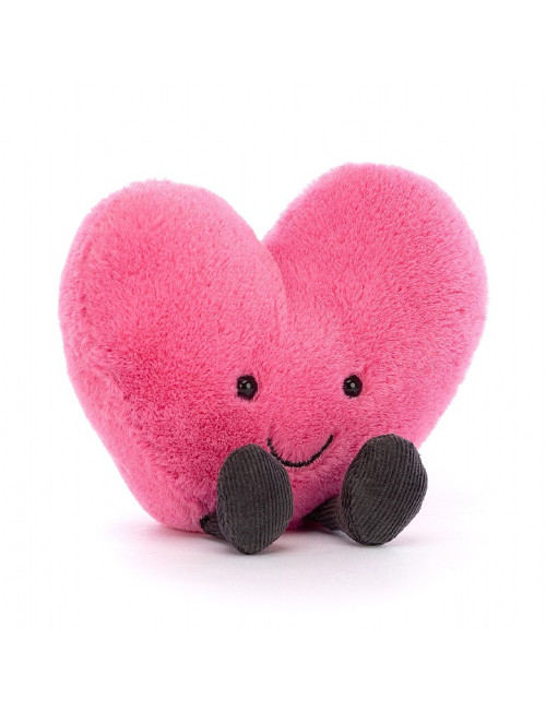 Cuore Rosa Divertente peluches 17x19cm