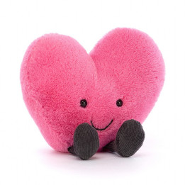 Cuore piccolo Rosa Divertente peluches 11x12cm