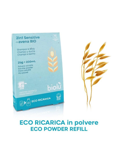 Doccia Shampoo 2in1 avena pelli sensibili solubile Biolù novità