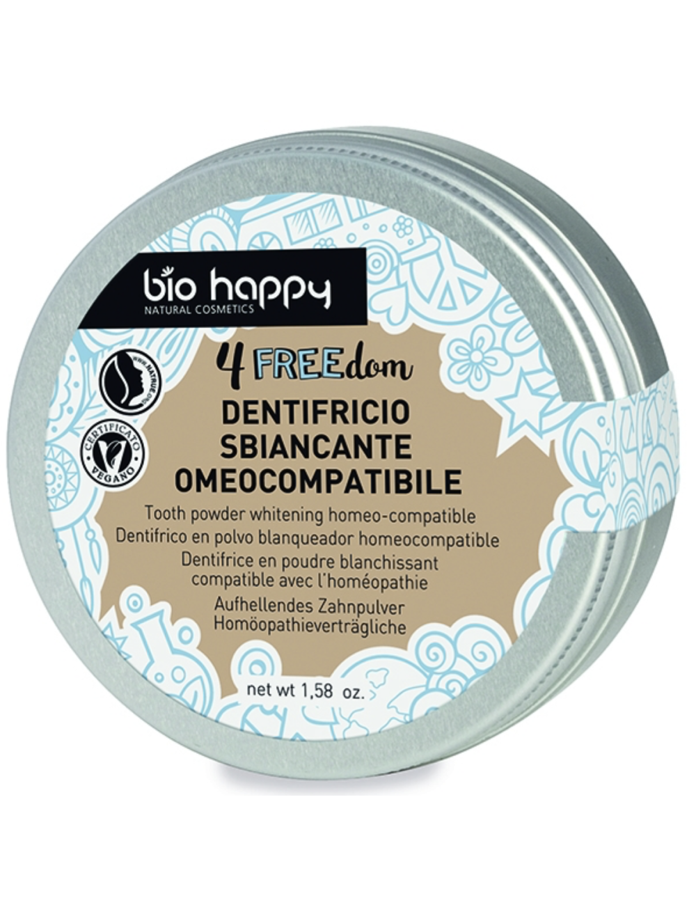 Dentifricio omeocompatibile polvere biohappy 45g