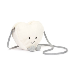 Borsetta Amuseable Cream Heart peluches Jellycat 17x18x5cm