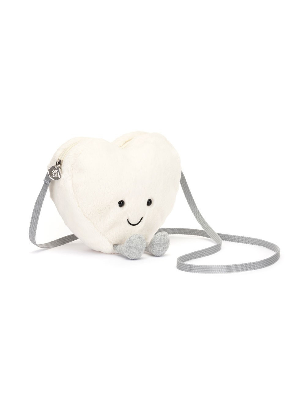 Borsetta Amuseable Cream Heart peluches Jellycat 17x18x5cm