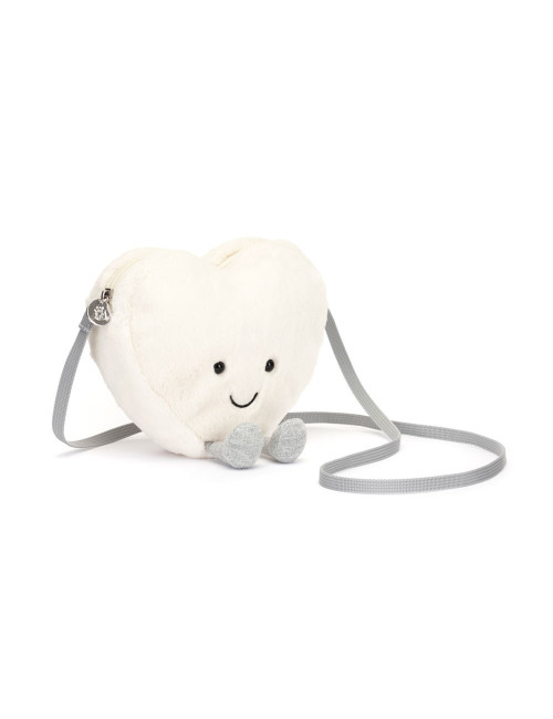 Borsetta Amuseable Cream Heart peluches Jellycat 17x18x5cm