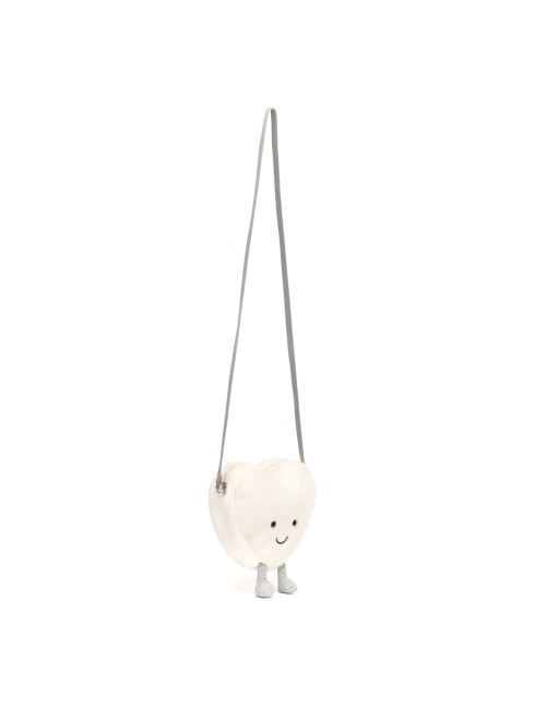 Borsetta Amuseable Cream Heart peluches Jellycat 17x18x5cm