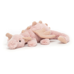 Drago rosa peluches Jellycat 8x8x30cm