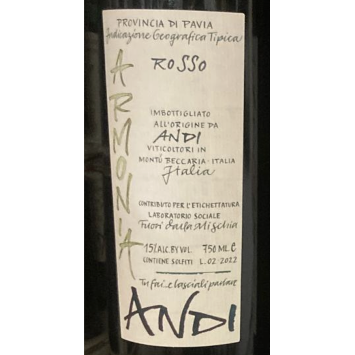 Vino rosso Armonia biodinamico 75cl