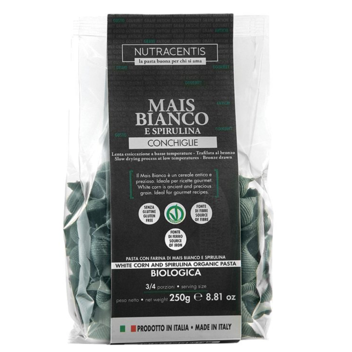 Pasta di Mais Bianco e Spirulina conchiglie 250g