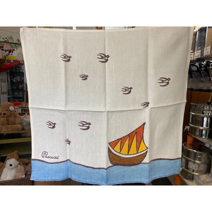 Tovaglietta Canovaccio 100% lino Barca Mare Pascucci 65x65
